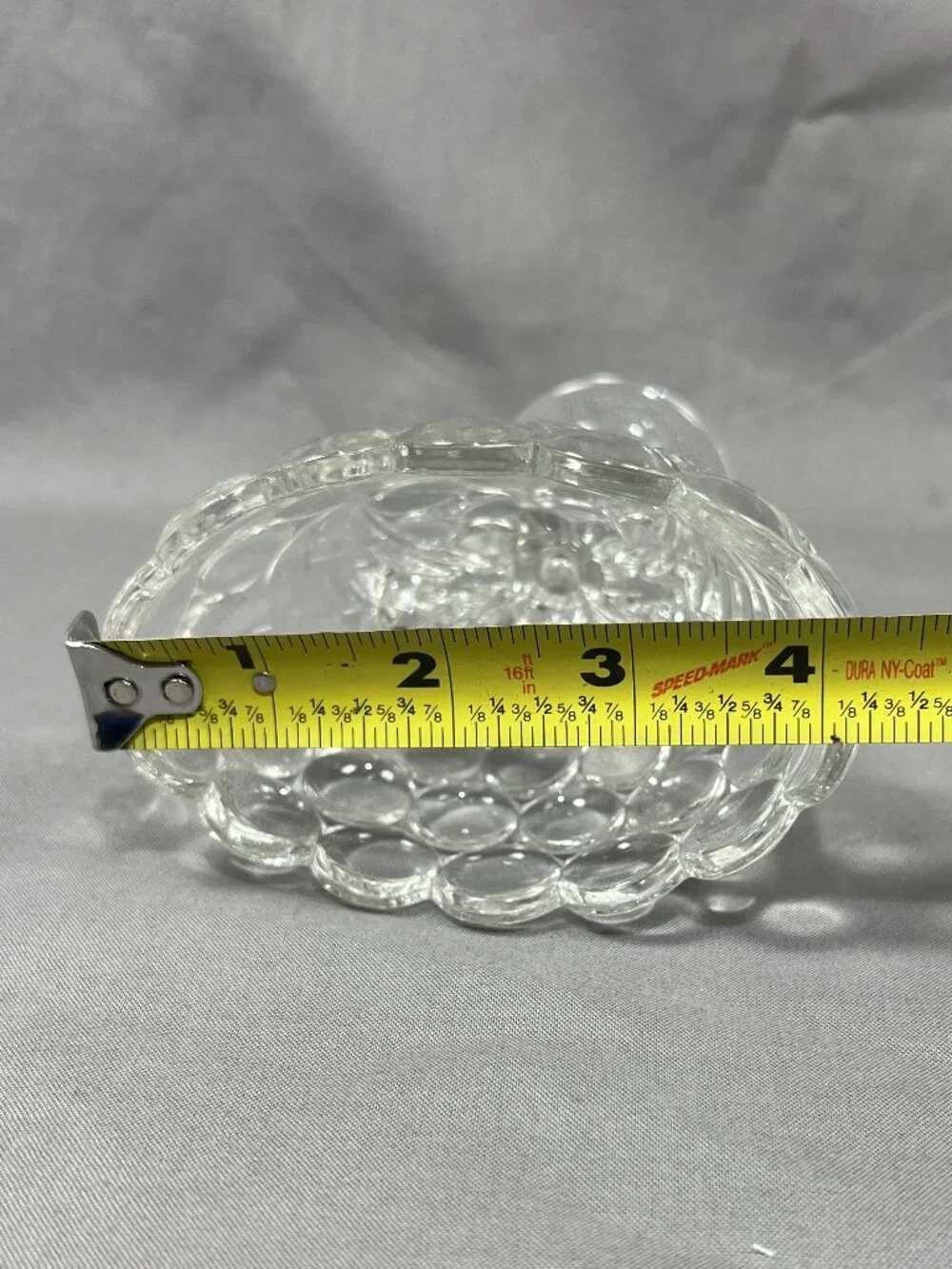 Vtg Pair Westmoreland Thousand Eye Bubble Glass Reversible Candle Holder Vase